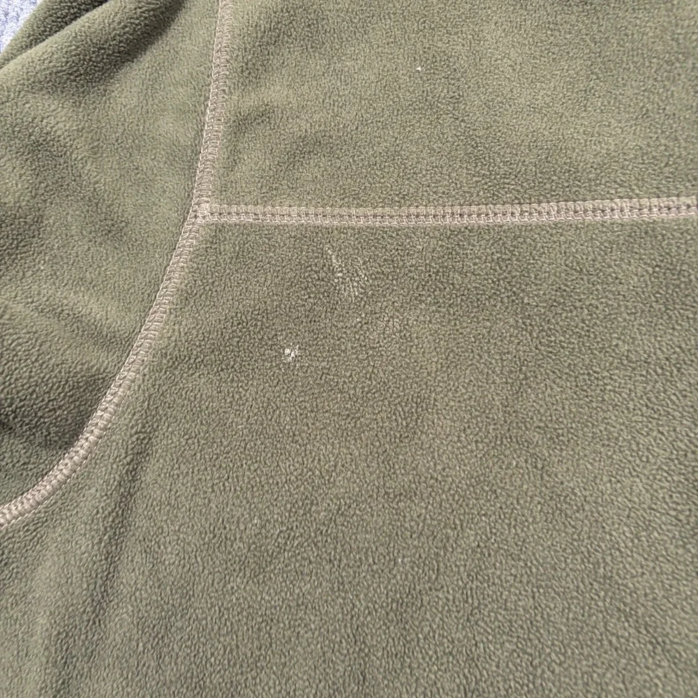 Saddlebred Pullover Mens Fleece Large Green Quarter Zip Mock Neck Long Sleeve